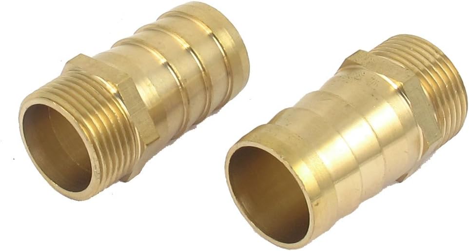3/4BSP Male Thread to 25mm Hose Barb Straight Adapter Coupler 2PCS