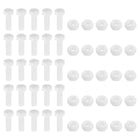 25 Pair Nylon Screws Nuts Assortment, M8x25mm Hex Screws Bolts and M8 Hex Nuts for Machinery Electronics Industrial Accessories, White