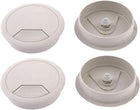 4 Pcs Hard Plastic Desk Grommet, Cable Tidy Desk Wire Grommet Cable Hole Cover for Home and Office, Fit 60mm Hole Gray