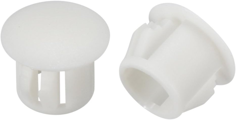 Hold Plugs,50pcs 9.5mm x 10.3mm Beige Nylon Round Snap Locking Panel Hole Cover
