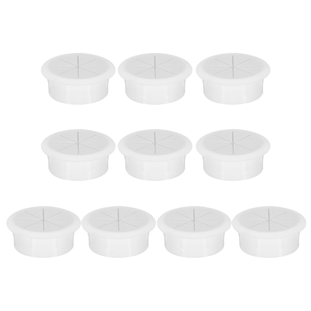 10pcs Cable Hose Snap Bushing Grommet Protector 50mm Mount Dia White Plastic Cable Snap Locking Bushing Grommet