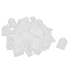 25pcs Plastic Closet Cabinet Shelf Corner Brace Brackets Support White