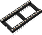6pcs DIP IC Chip Socket Adaptor 2.54mm Pitch 15.24mm Row Pitch2 Row 28 Round Pins Soldering