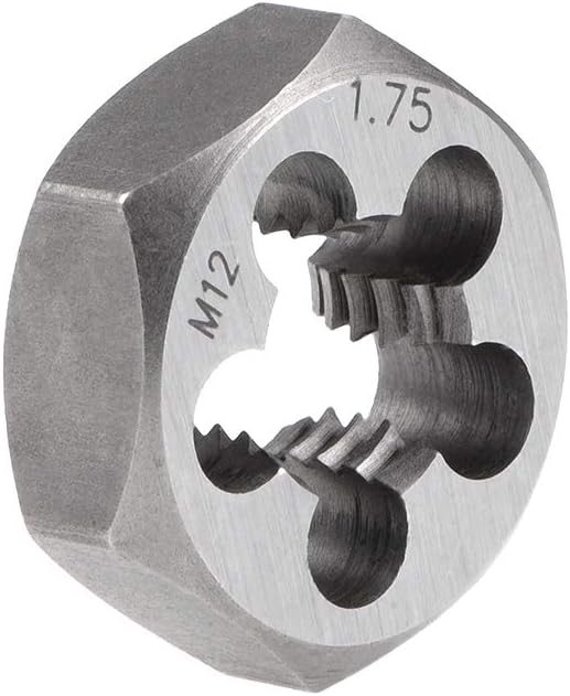Hex Rethreading Die M12 x 1.75 Pitch Carbon Steel Metric Hexagon Taper Pipe Die Accuracy Grade: 6g