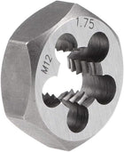 Hex Rethreading Die M12 x 1.75 Pitch Carbon Steel Metric Hexagon Taper Pipe Die Accuracy Grade: 6g