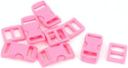 LinkMejor Plastic Pack Bag Side Quick Release Clasp Buckles 10-11mm Webbing Strap Band 5pcs Pink