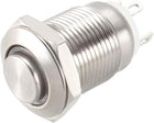 Momentary Metal Push Button Switch High Head 12mm Mounting Dia 1NO 12V White LED Light