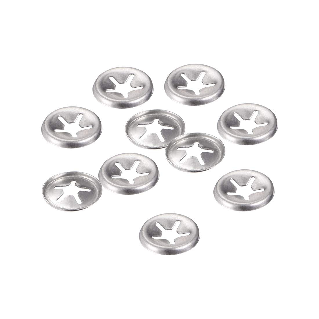 M3 ing Çamaşır 2.5mm İç Diameter 10mm Dış Çap İç Diş Çamaşırları Sıkmalı Kilitleme Hız Klipsi 304 Paslanmaz Çelik 10 Adet