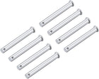 Single Hole Clevis Pins - 10mm X 80mm Flat Head Zinc-Plating Solid Steel Link Hinge Pin 8Pcs