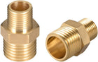 Brass Male to Male Straight Pipe Reducing Hex Fitting G1/4 x G1/8 Male Connector 2pcs