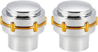 Faucet Knob Handle 33mm Dia Universal Replacement Handle Kit Silver Tone 2 Pcs