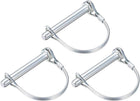 Shaft Locking Pin - 8mm x 60mm Coupler Pin for Farm Trailers Wagons Lawn Garden in Arch Round 3Pcs