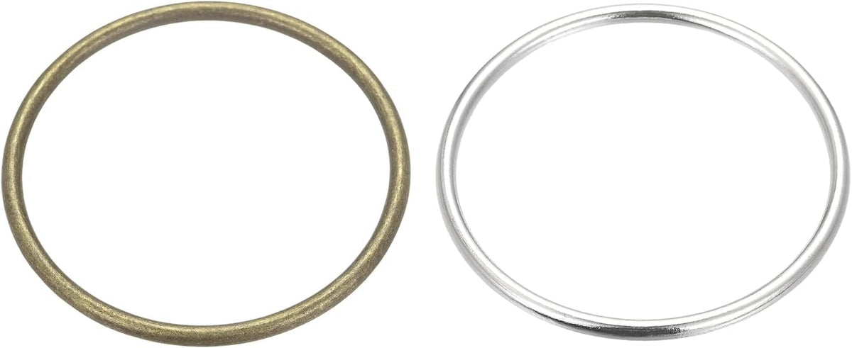 50mm O Ring Buckle Welded for Hardware DIY Silver Bronze Total 20pcs