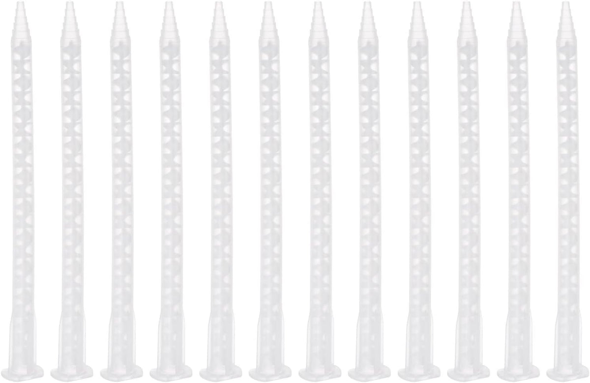 20 Pcs Epoxy Tubes Static Mixer, 6.02-inch Plastic Resin Mixing Nozzle Pointed Tip for AB Glue Adhesive Gun Applicator 50mL Cartridges, White