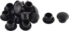 Plastic Home Round Flush Mount Cable Connector Hole Stoppers Covers 11mm 16pcs Black