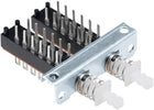Interlock Push Button Switch Piano Type 4PDT 12 Pin 2 Row