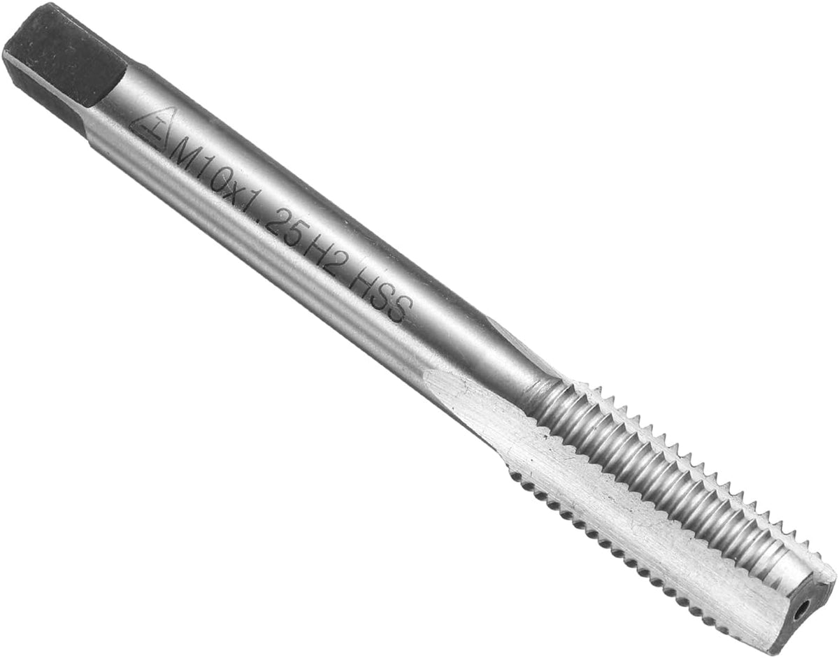 Hand Bottom Tap M10 x 1.25 H2 Metric Thread Bottoming Style Threading Taps High Speed Steel HSS6542 Straight Flutes Screw Tapping Tool