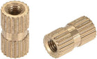 Knurled Insert Nuts, M3 x 10mm(L) x 5mm(OD) Female Thread Brass Embedment Assortment Kit, 30 Pcs