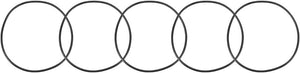 Nitrile Rubber O-Rings, 112mm OD 105.8mm ID 3.1mm Width, Metric Sealing Gasket, Pack of 5