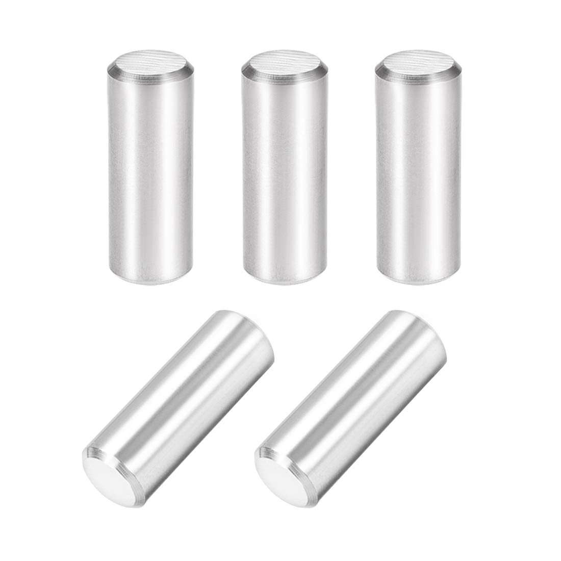 5Pcs 10mm X 25mm Dowel Pin 304 Stainless Steel Cylindrical Shelf Support Pin Fasten Elements Silver Tone