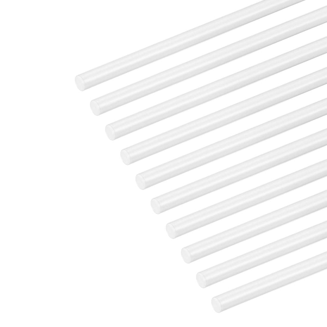 ABS Styrene Plastic Round Bar Rod,3/32 inch Dia 20 inch Length,White for Architectural Model Making DIY 10pcs