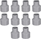 PVC DWV Reducing Coupling Schedule 40 Gray 32mm x 50mm Socket 10Pcs
