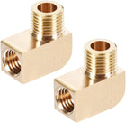 Brass Pipe Fitting 90 Degree Barstock Street Elbow G1/8 MalexM8 Female Pipe 2pcs