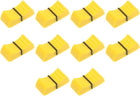 Plastic Straight Slide Potentiometer Flat Push Knob Insert Shaft 4x1mm Yellow 10pcs