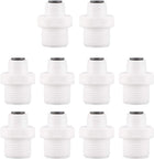 1/2 Inch BSP Male to 1/4 Inch OD Straight Quick Connect Water Purifiers Tube Fittings Push in to Tubing Hose Pipe Joint for RO Reverse Osmosis System 10pcs