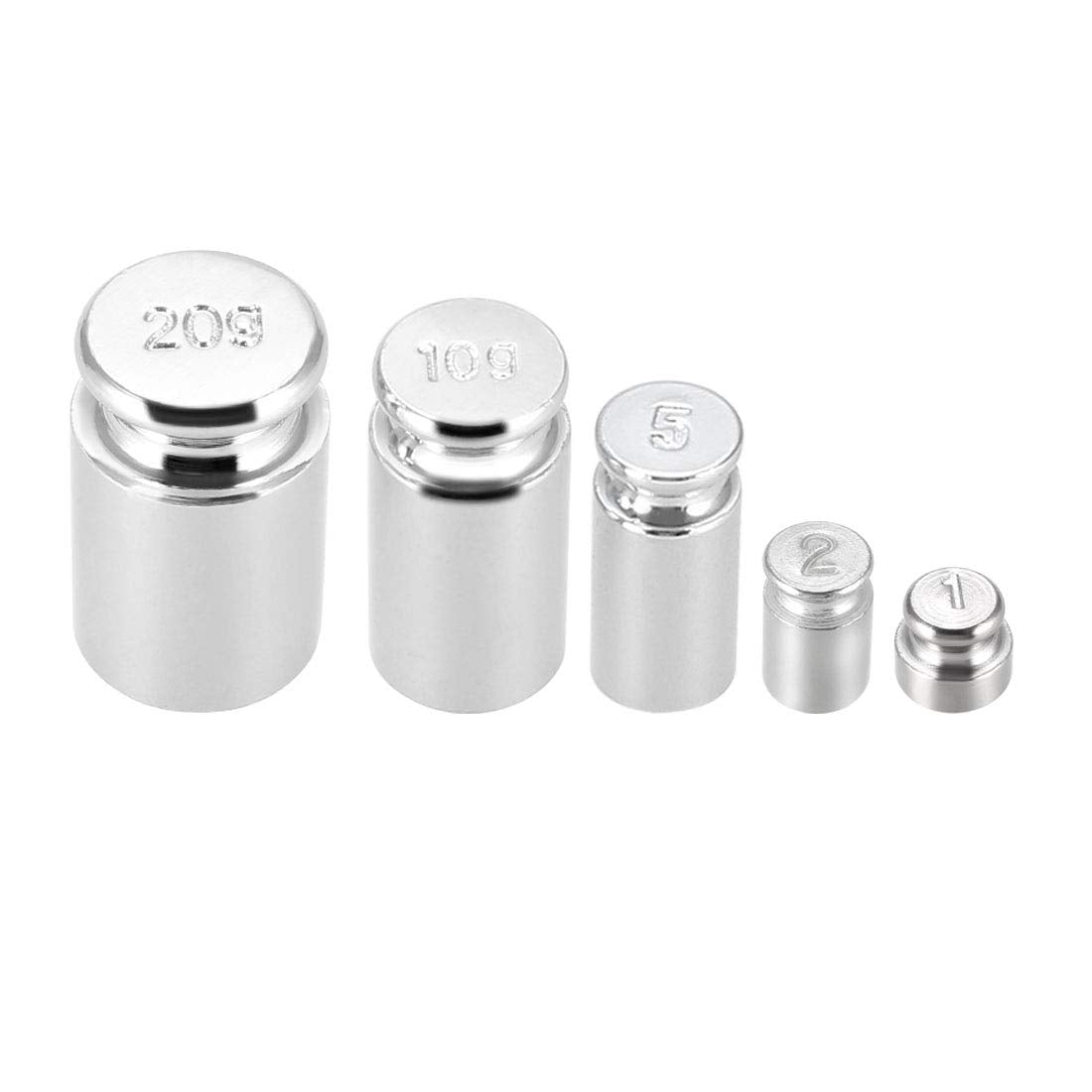 Calibration Weight Set 1g 2g 5g 10g 20g M1 Precision Chrome Plated Steel for Digital Balance Scales