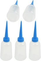 Lab Pointy Nozzle Oil Water Measuring Bottles 100cc 5Pcs Bule