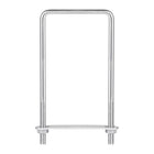 Square U-Bolts, 82mm(3.23") Inner Width 200mm Length M8 304 Stainless Steel U Clamp Bolt with Nuts and Plates, for Boat Trailer