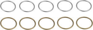 O Ring Buckle, 40mm ID Black 10pcs and 45mm ID Bronze Tone 10pcs Zinc Alloy Fasteners for Bag DIY