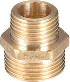Brass Male to Male Straight Pipe Reducing Hex Fitting G1/2 x G3/4 Male Connector