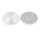 M10 Thread 80mm Diameter Round Shape Aluminum Disc Hardware for Glass Table 2pcs