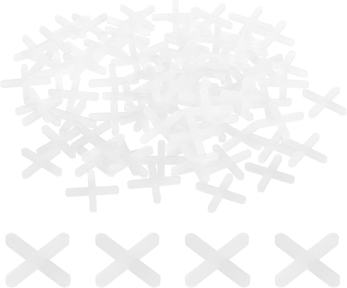2500Pcs Tile Spacers, 2.25mm 3/32" Cross Shape Wall Floor Tile Spacer Tiling Tools for Ceramic Tile Installation, White