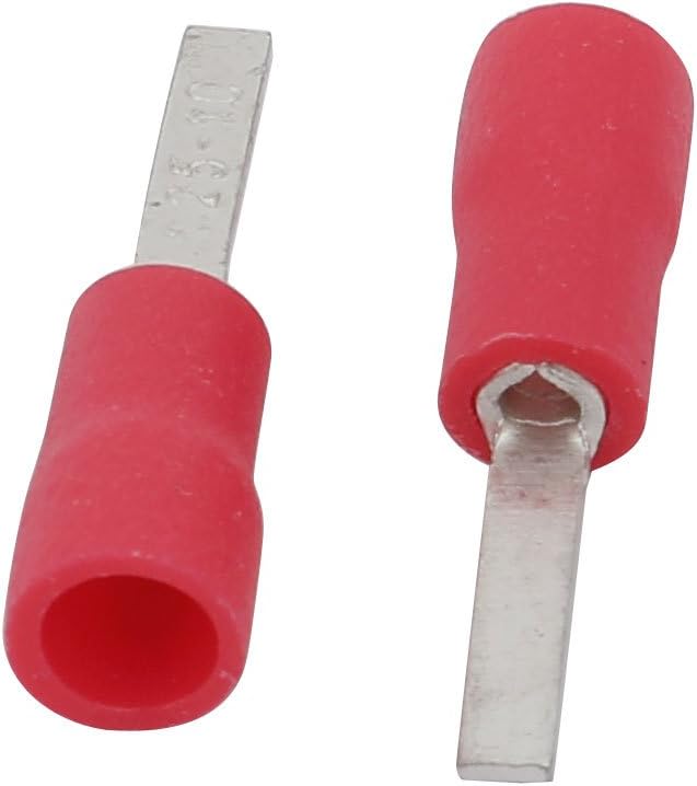 100Pcs Tip Ac Flat DBV1.25-10 Conector de Terminal de Crimpare pentru Cablu izolat