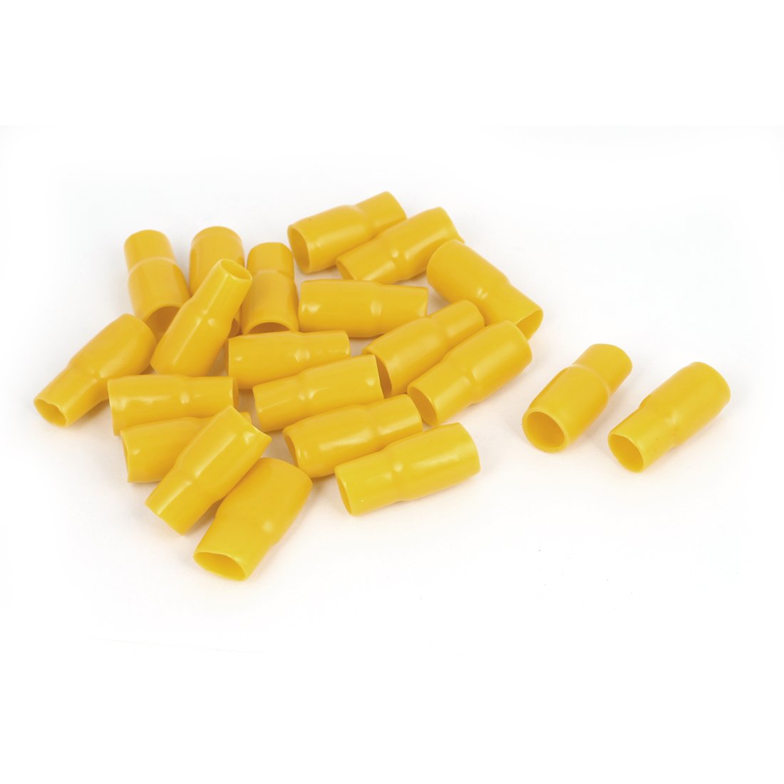 PVC Wire Cable Terminal Insulating Sleeve Covers with 22 Piece, 35 mm, Yellow