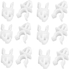 Car Universal 10x7mm Hole White Plastic Hood Prop Rod Support Clips 20 Pcs