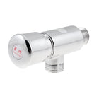 Silver Tone G1/2'' Male Thread Stop Self Closing Delay Angle Valve