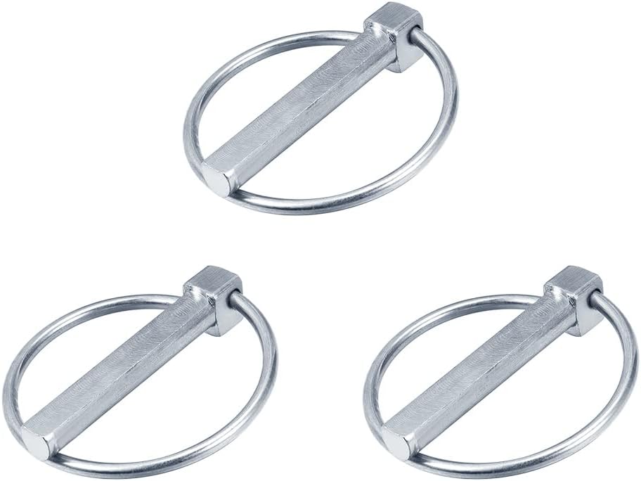 Linch Pin with Ring - 12mm X 70mm Trailer Pins Assortment Kit for Boat Kayak Canoe Trailer Tractor Trolley Horsebox 3Pcs