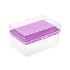Pipette Tips Box 96-Well Polypropylene Tip Holder Container for 300ul Pipettor 6mm Hole Diameter