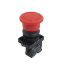 22mm NC N/C Red Mushroom Emergency Stop Push Button Switch 600V 10A Plastic Mounting