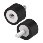 Outer Size M4 Rubber Mounts,Vibration Isolators,15mm x 10mm Black 2pcs