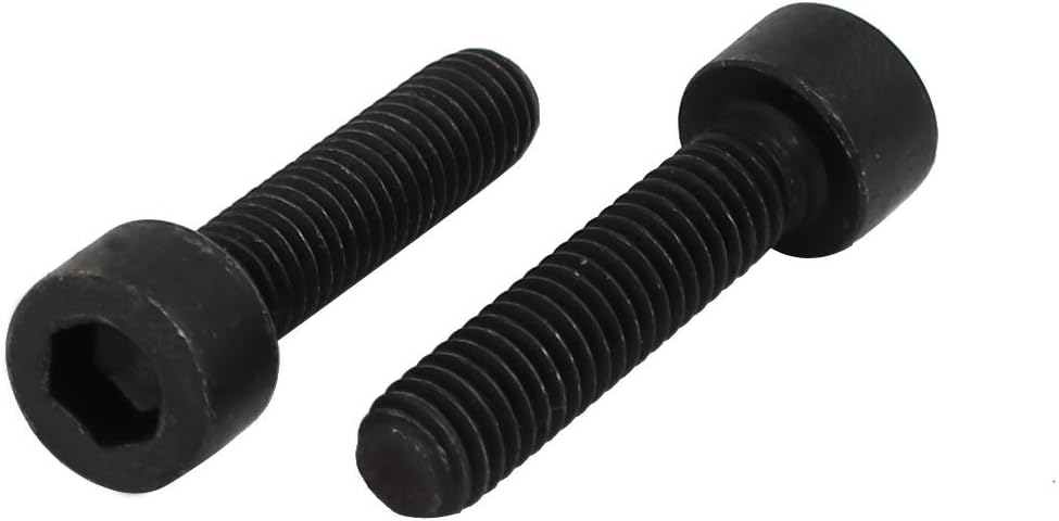 8.8 Grade M6x25mm Full Threaded Hex Socket Drive Left Hand Thread Bolt 2pcs