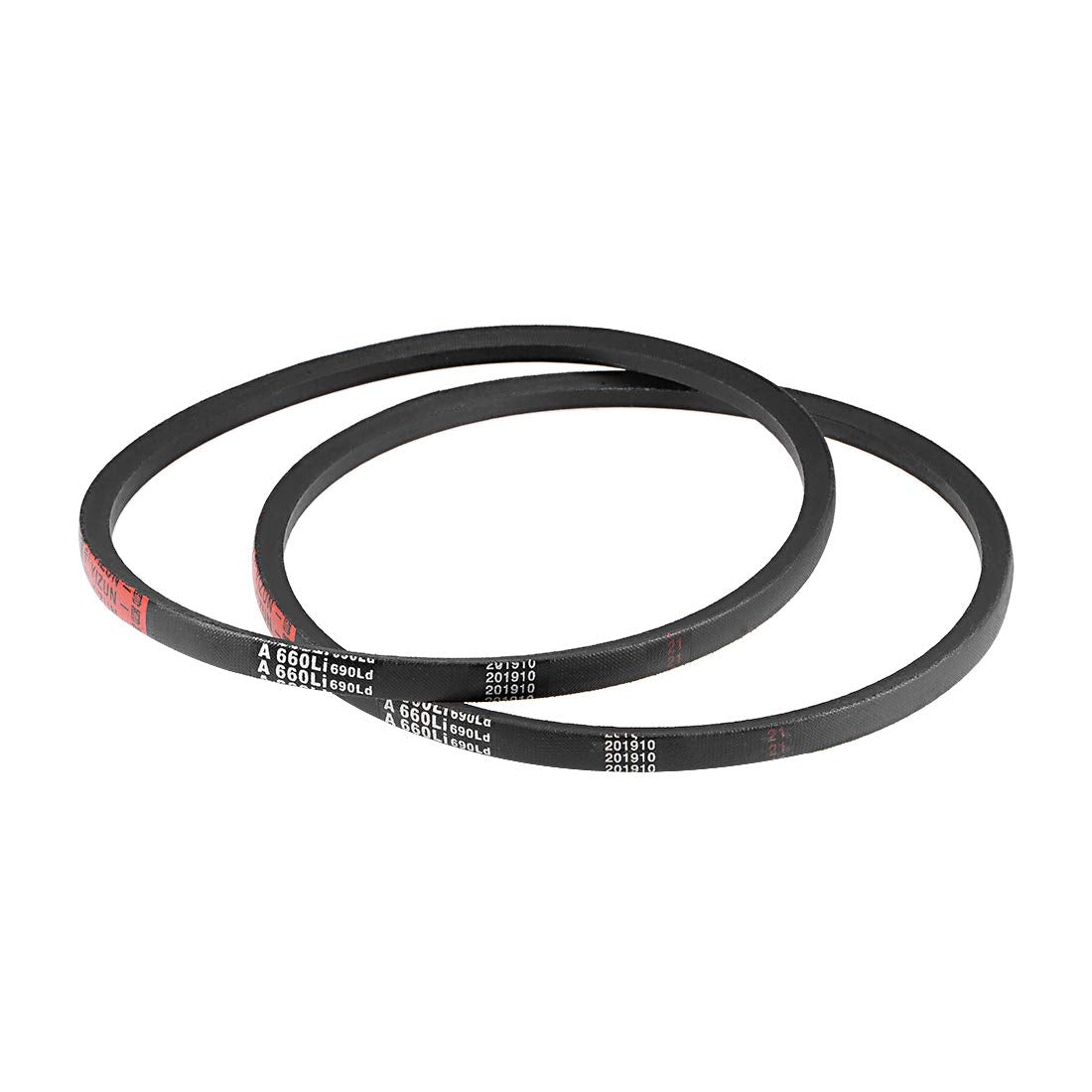 A660 V-Belts 660mm Inner Girth 13mm Top Width 8mm Thickness A-Section Rubber Drive Transmission Belt 2pcs