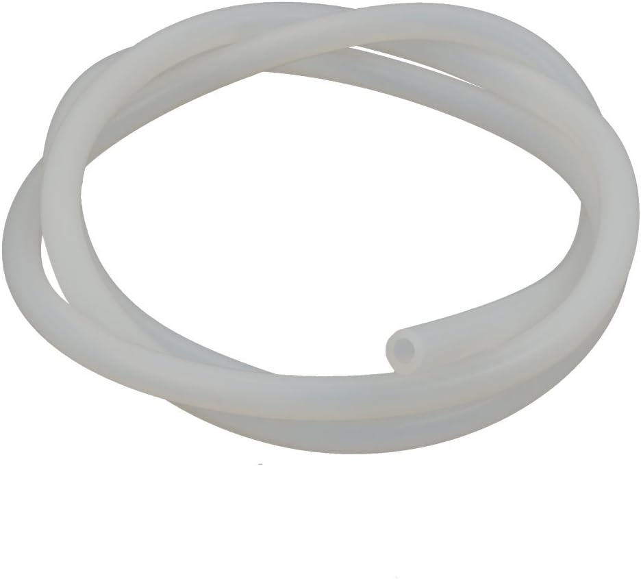 4mm x 7mm High Temp Resistant Silicone Rubber Tube Hose Pipe Milky 1 Meter Long