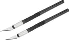 Art Craft Knife Set, 2pcs Carving Knife with 2pcs SK5 Alloy Tool Steel Blade for Scrapbooking Stencil Hobby DIY, ABS Handle Black (2 Set)