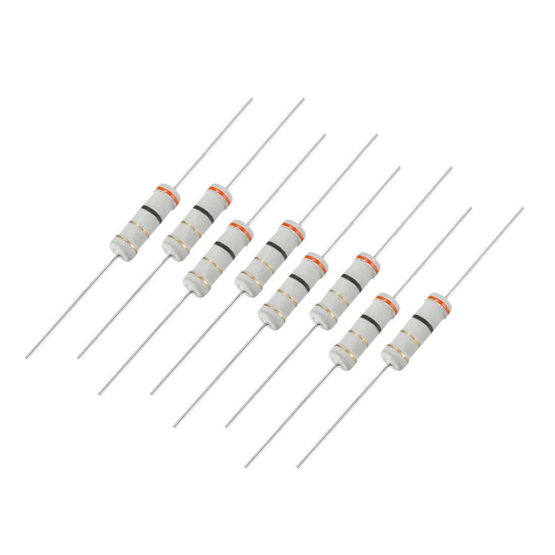 200Pcs 3 Ohm Resistor, 2W 5% Tolerance Carbon Film Resistors, 4 Bands for DIY Electronic Projects and Experiments