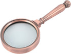 LinkMejor Handheld Magnifying Glass Book High Grade Illuminated Magnifier Copper Tone 10X